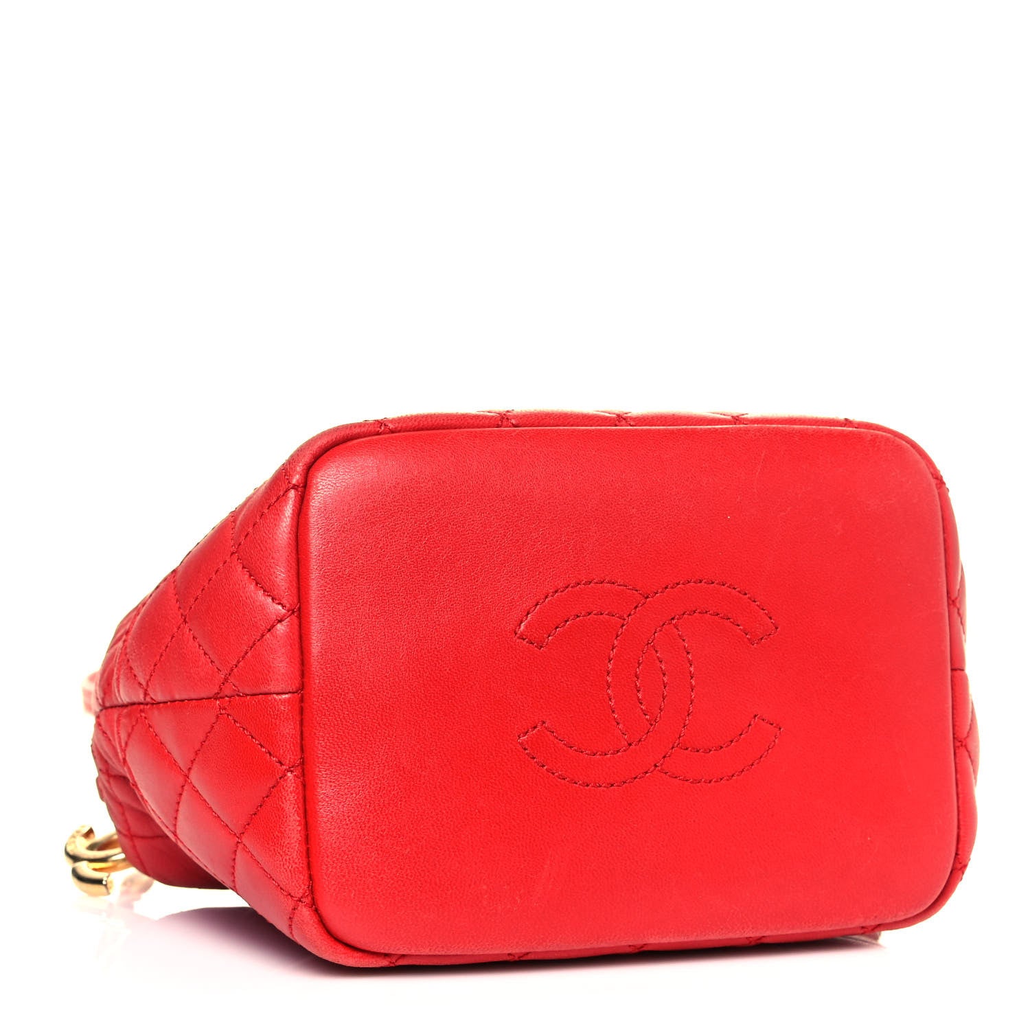 Chanel Lambskin Quilted Small Hobo Red 5 of 19