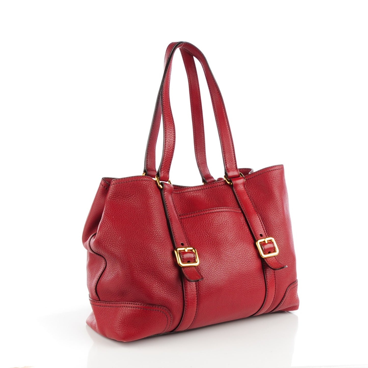 Vitello Daino Shoulder Bag Rubino