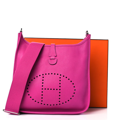 Hermes Taurillon Clemence Evelyne III PM Magnolia 11 of 11