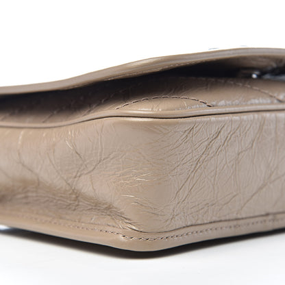 Saint Laurent Crinkled Calfskin Matelasse Monogram Niki Chain Wallet Dusty Grey 8 of 10