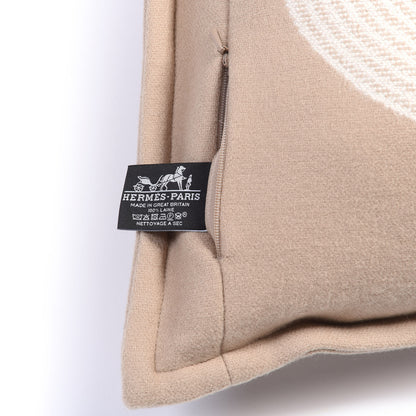 Hermes Merino Wool Circuit 24 Pillow Ecru 3 of 3