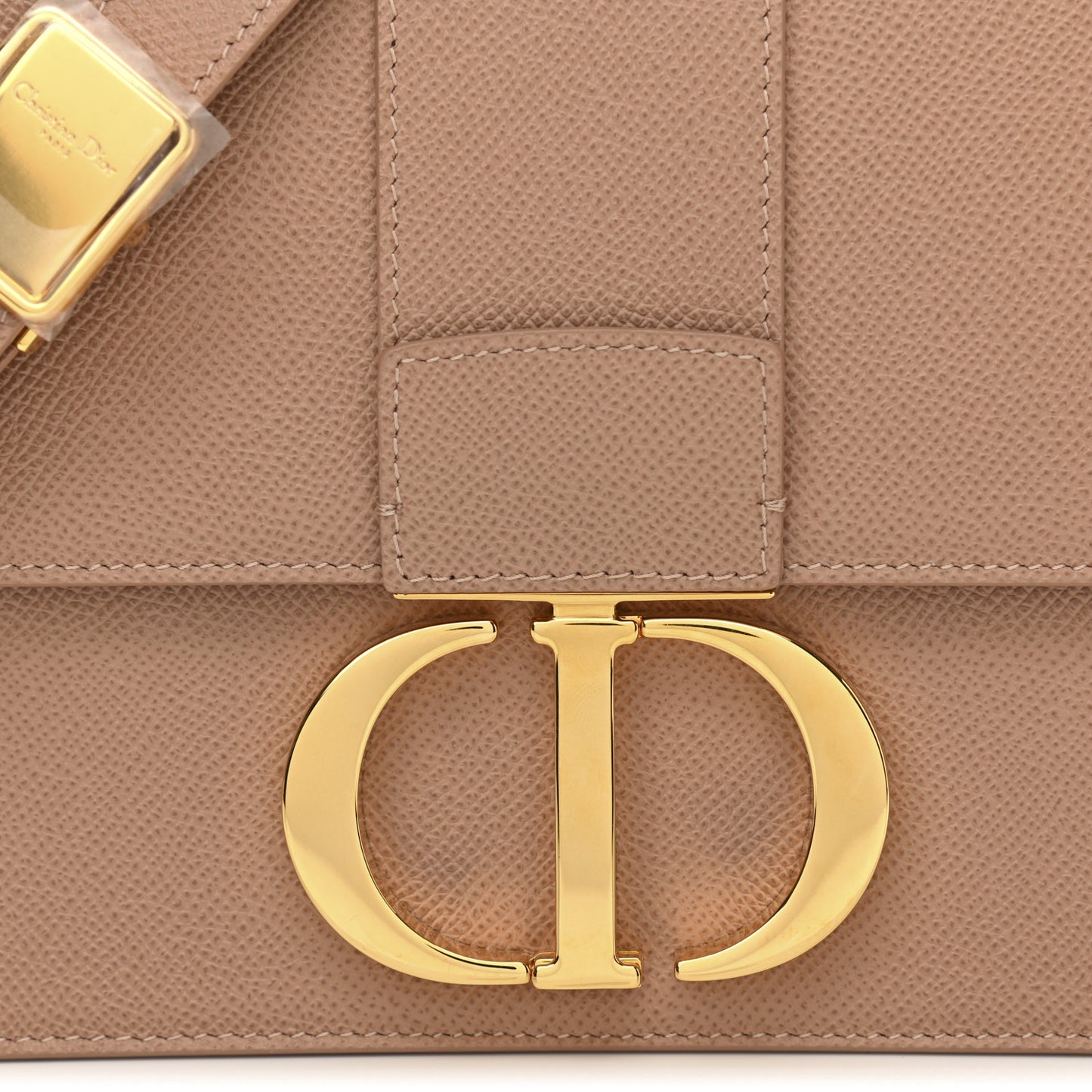 Grained Calfskin 30 Montaigne Flap Bag Nude