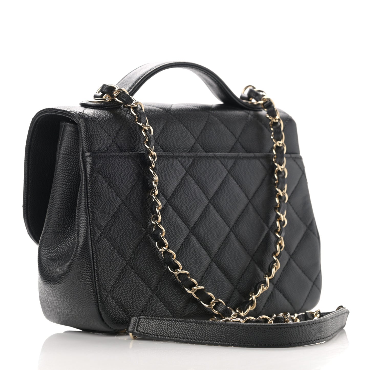 Caviar Quilted Medium Business Affinity Flap Black