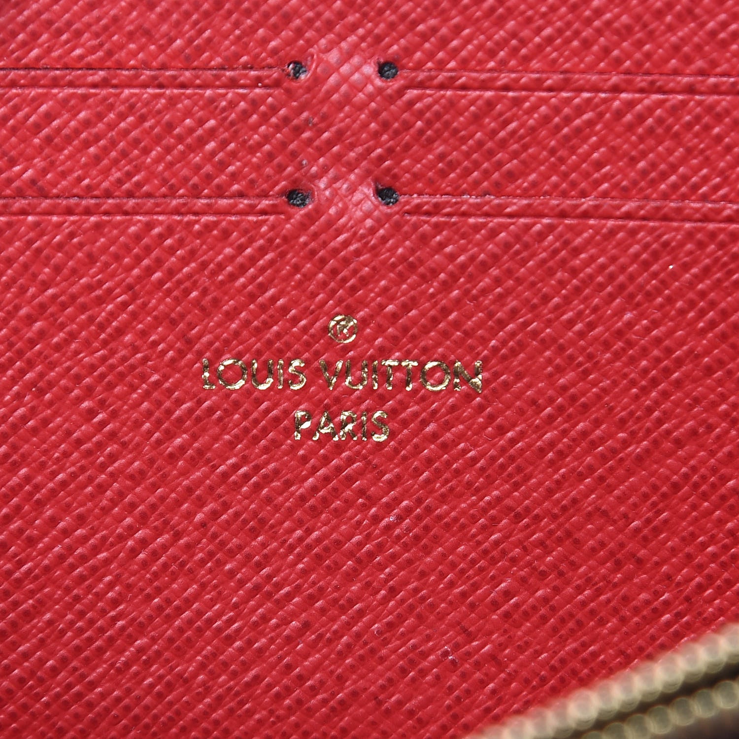 Louis Vuitton Damier Ebene Clemence Wallet Cherry 6 of 10