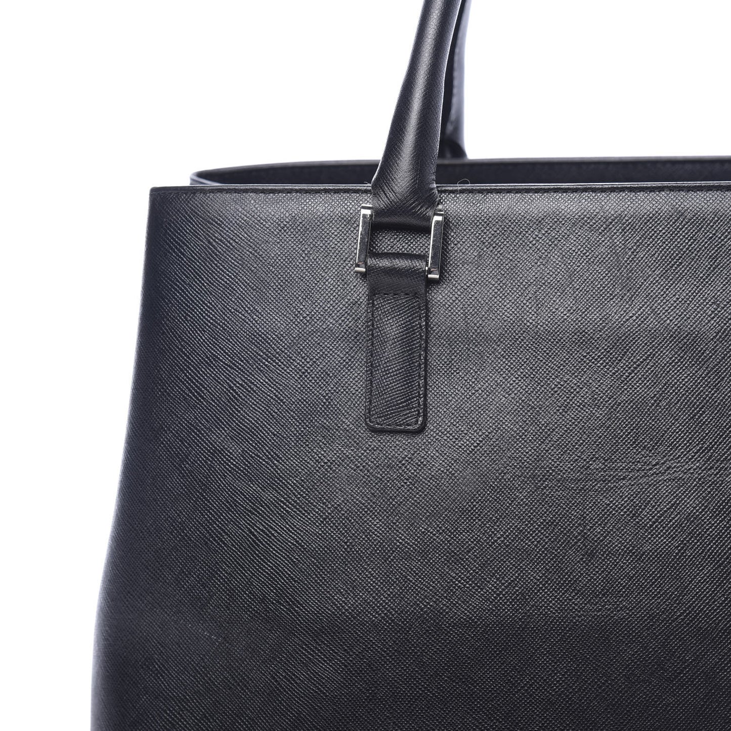Saffiano Top Handle Tote Black