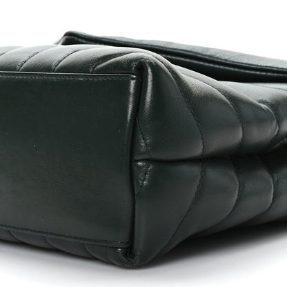 Saint Laurent Calfskin Y Quilted Monogram Small Loulou Chain Satchel Dark Mint 9 of 9