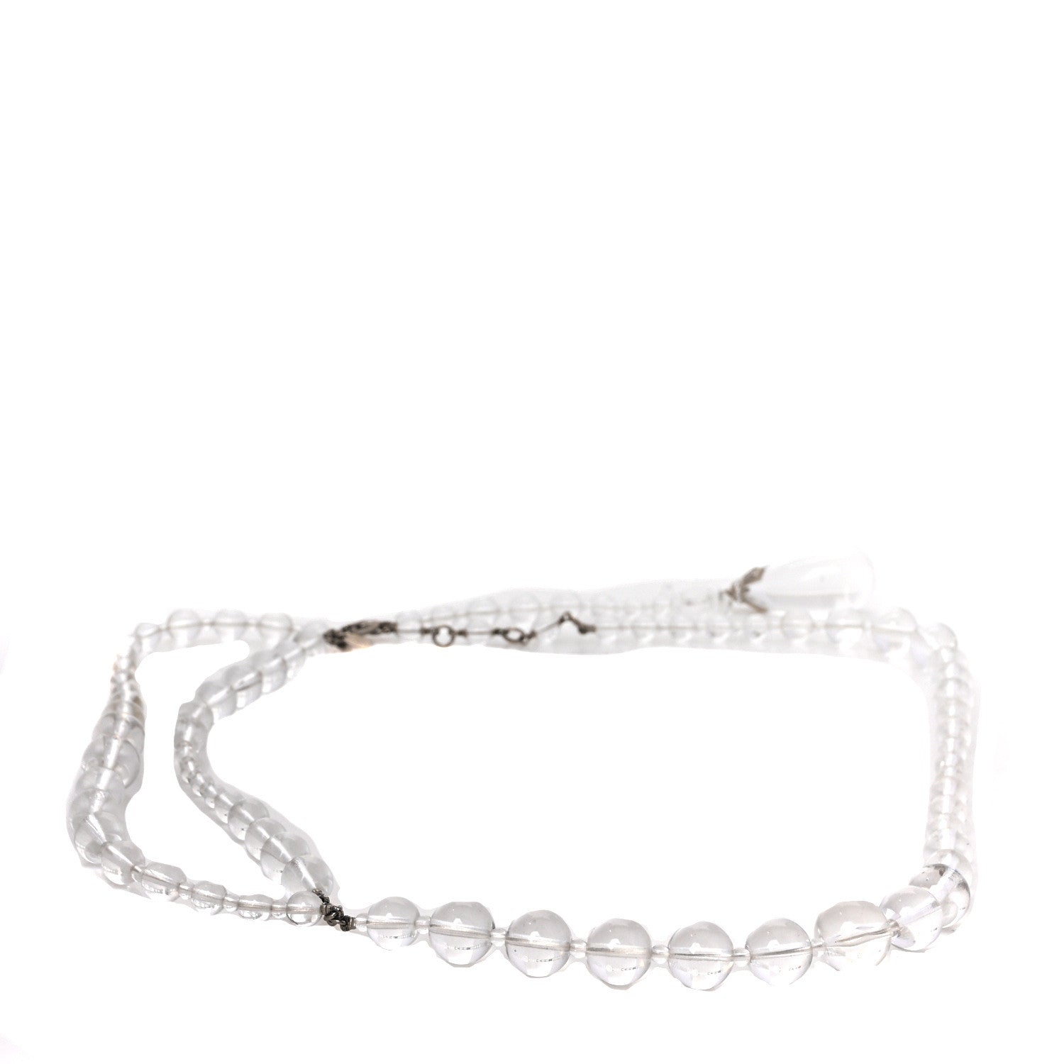 Chanel Transparent Bead Crystal CC Strand Belt 2 of 3