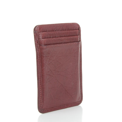 Chanel Aged Calfskin Quilted Cambon Card Case Holder Dark Red 3 of 7