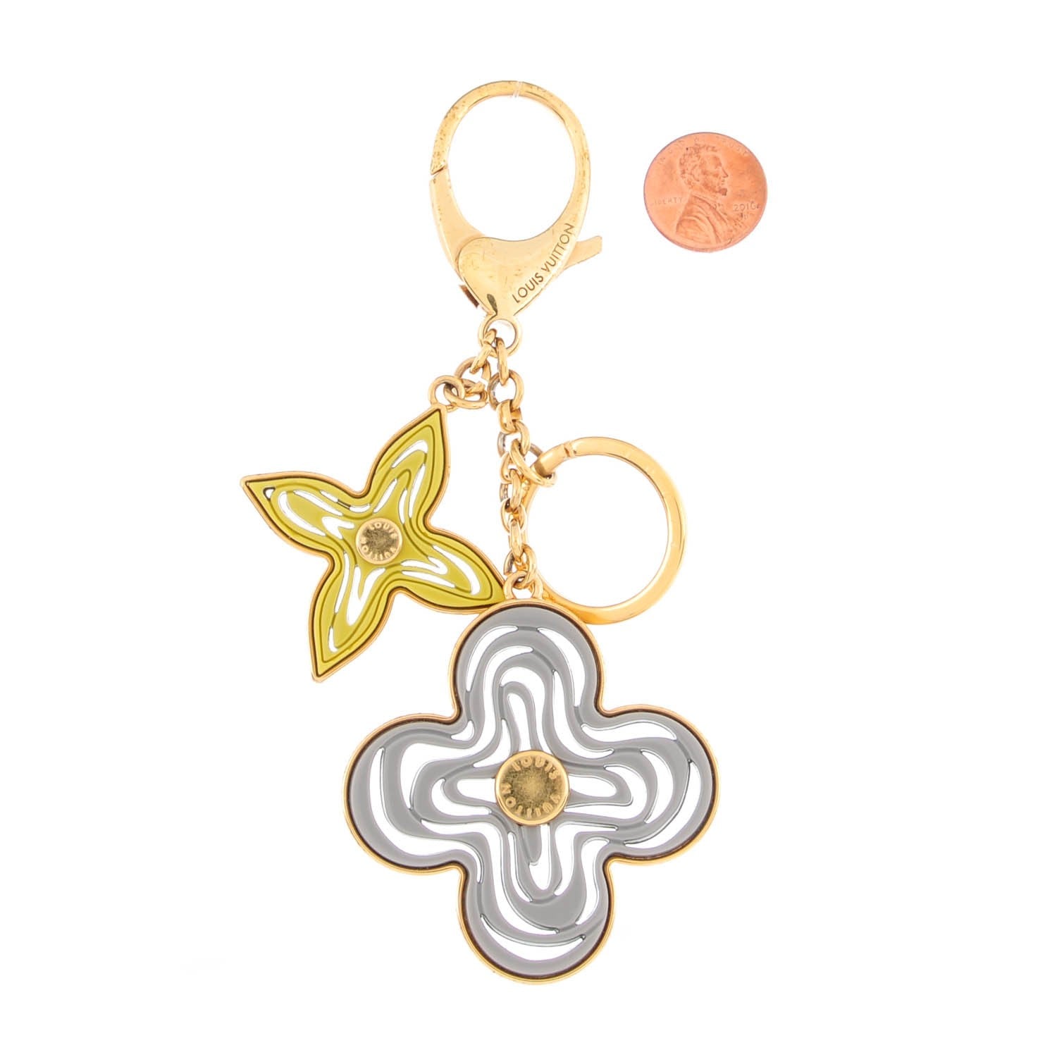 Louis Vuitton Resin Naif Bag Charm Gris 2 of 5