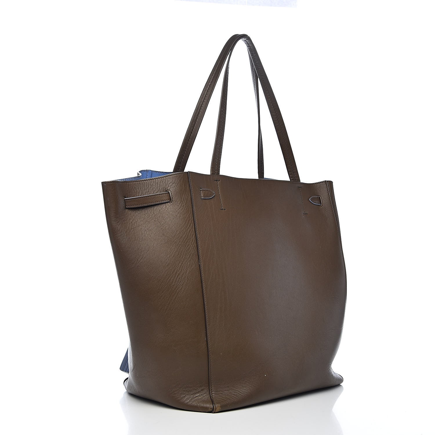 Celine Smooth Calfskin Small Tassel Cabas Phantom Brown Blue 3 of 23
