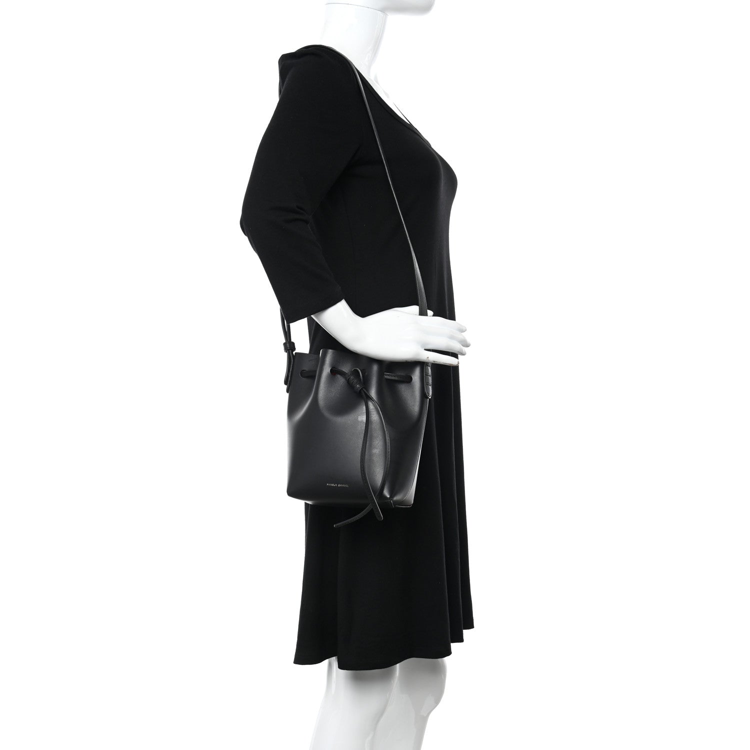 Mansur Gavriel Calfskin Mini Mini Bucket Bag Black Flamma 2 of 12