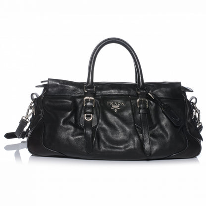 Prada Vitello Soft Shopping Satchel Black 1 of 8