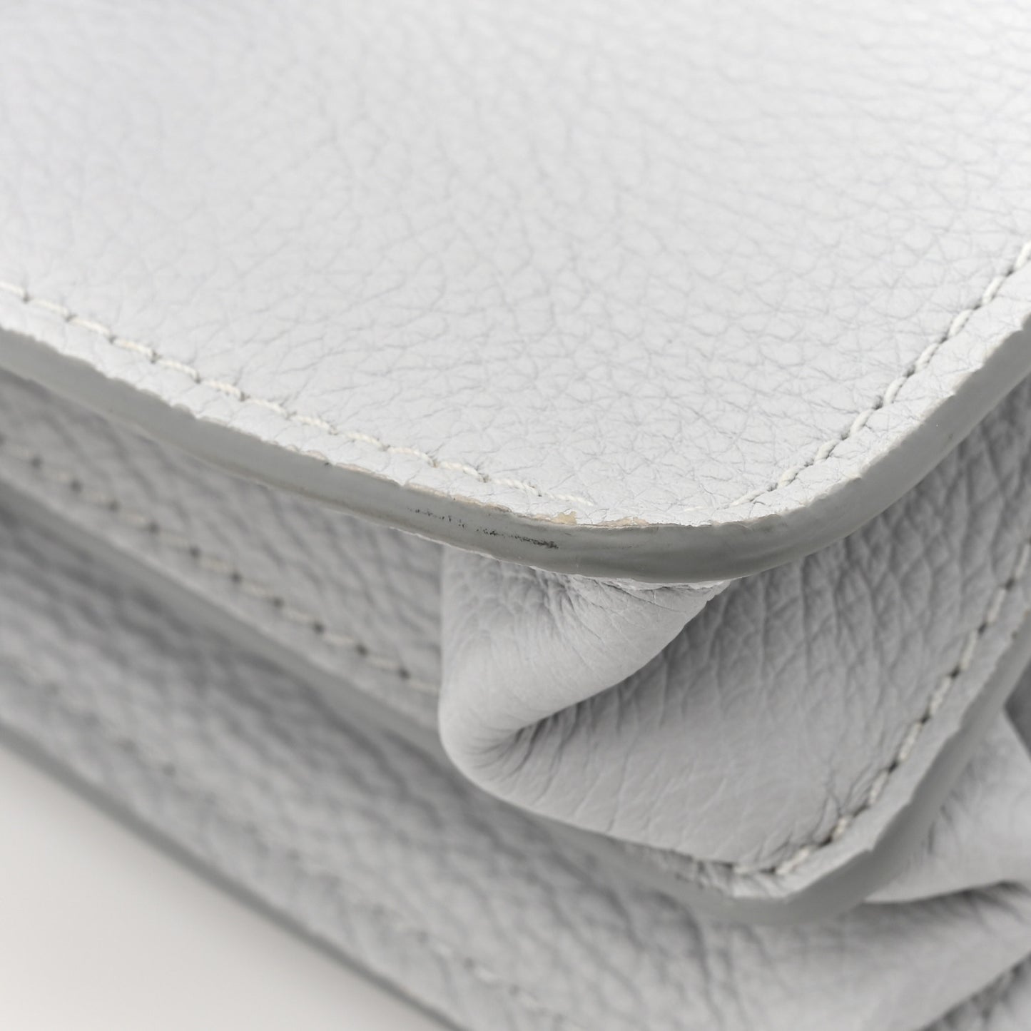 Grained Calfskin Small Aby Day Shoulder Bag Light Cloud