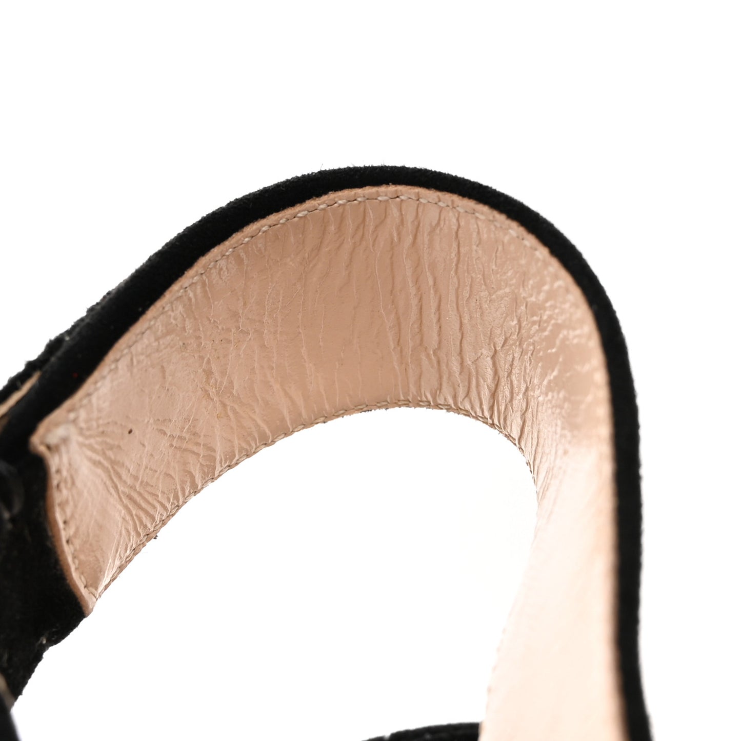 Suede Platform Sandals 38 Black