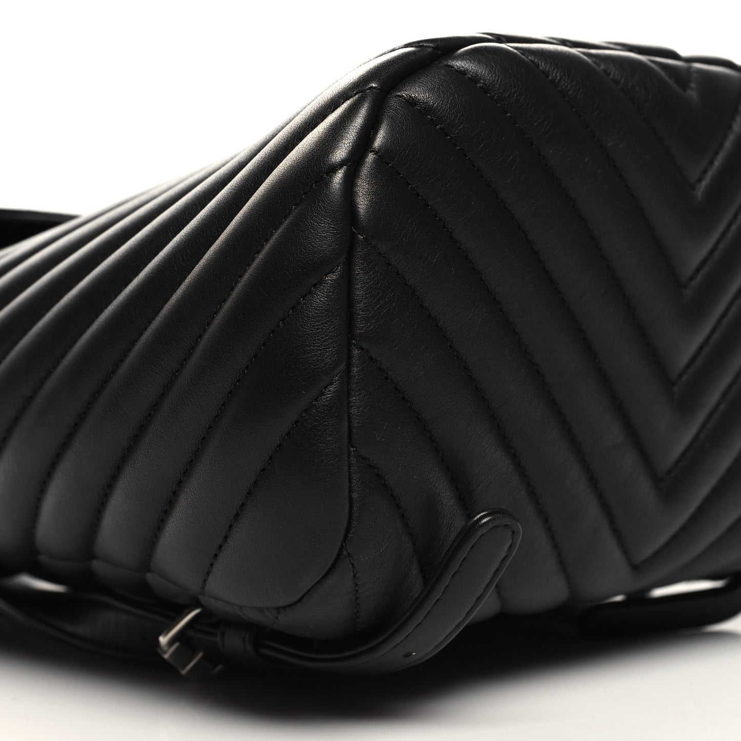 Calfskin Chevron Quilted Small Urban Spirit Backpack Black