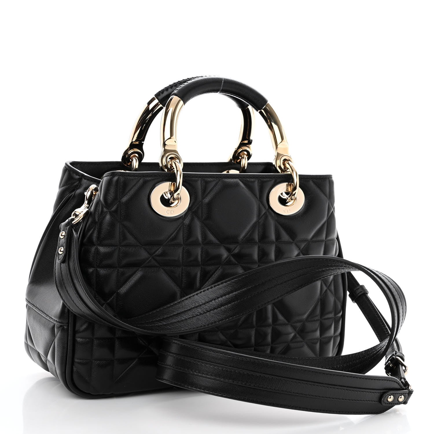 Christian Dior Calfskin Cannage Small The Lady 95.22 Black 3 of 8