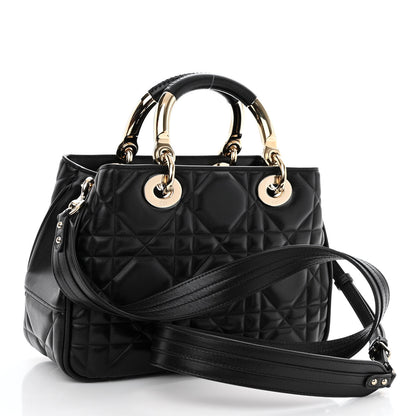 Christian Dior Calfskin Cannage Small The Lady 95.22 Black 3 of 8