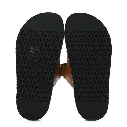 Hermes Calfskin Womens Chypre Sandals 36 Gold 5 of 10