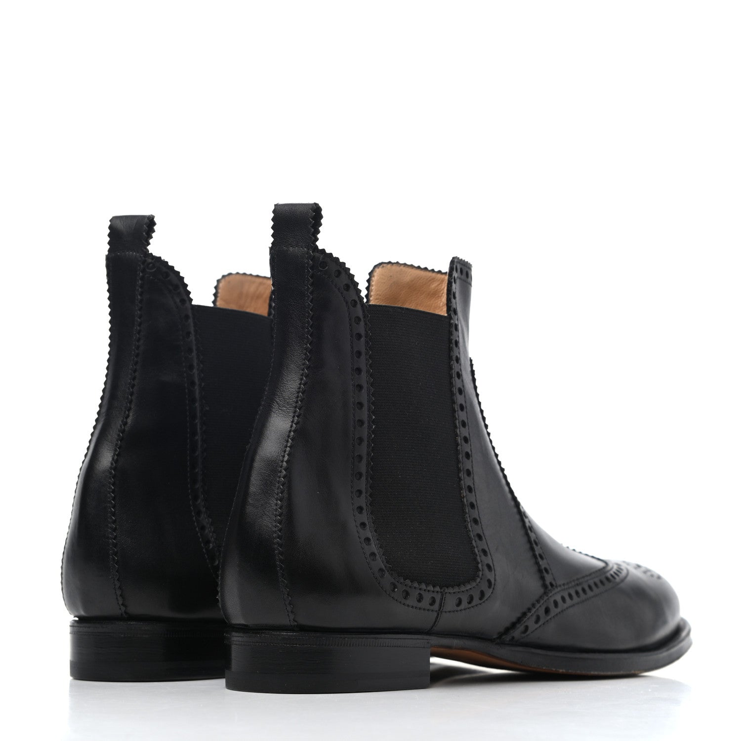 Hermes Calfskin Brighton Ankle Boots 37 Black 3 of 4
