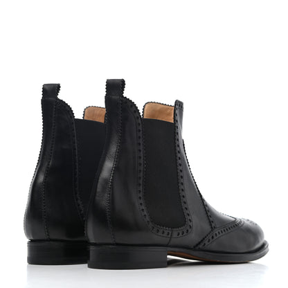 Hermes Calfskin Brighton Ankle Boots 37 Black 3 of 4