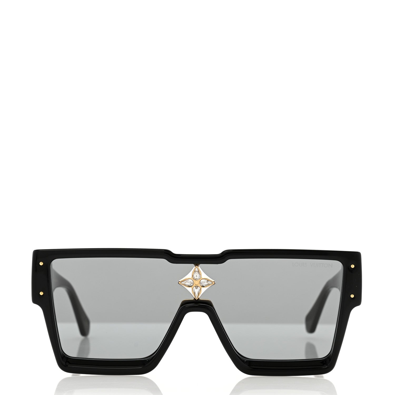 Louis Vuitton Acetate Swarovski Crystal Cyclone Sunglasses Z1578W Black 2 of 8