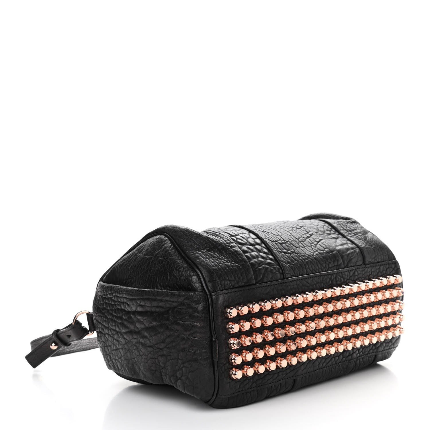 Alexander Wang Pebbled Lambskin Rocco Black Rose Gold Hardware 4 of 11
