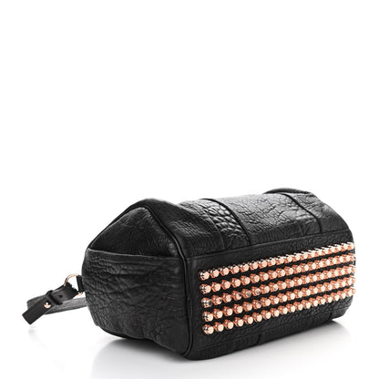 Alexander Wang Pebbled Lambskin Rocco Black Rose Gold Hardware 4 of 11