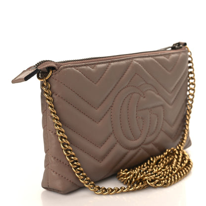 Gucci Calfskin Matelasse Mini GG Marmont Chain Bag Porcelain Rose 3 of 8