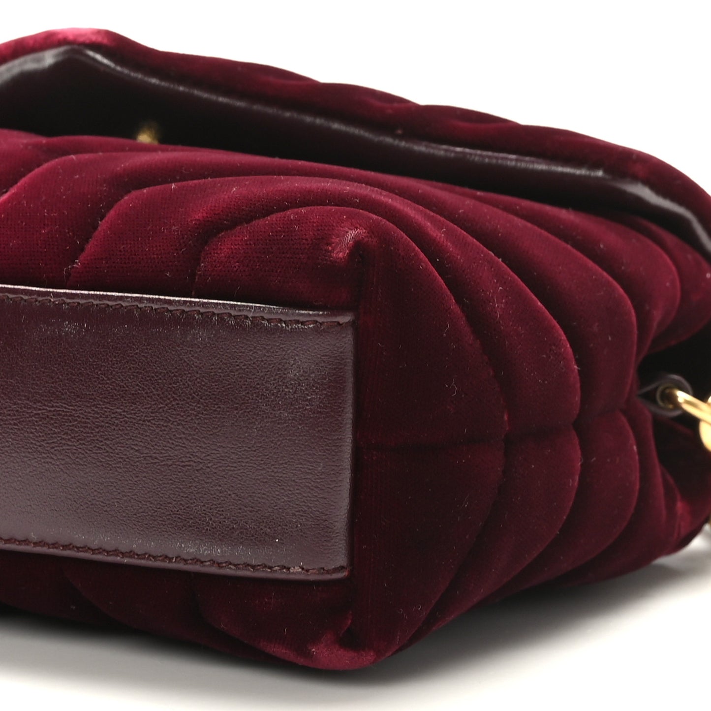 Velvet Y Quilted Monogram Toy Loulou Crossbody Bag French Burgundy