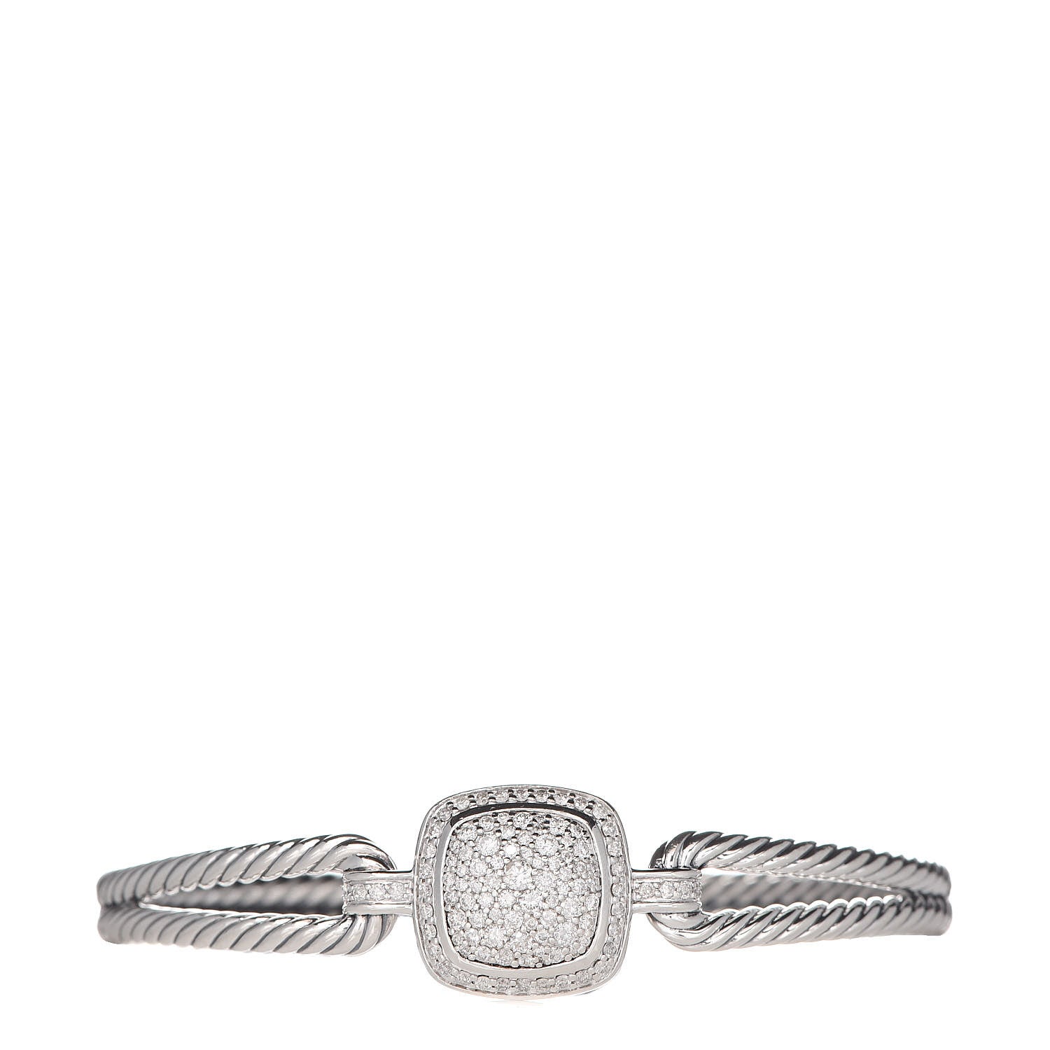 David Yurman Sterling Silver Diamond Albion Cable Bracelet 1 of 6