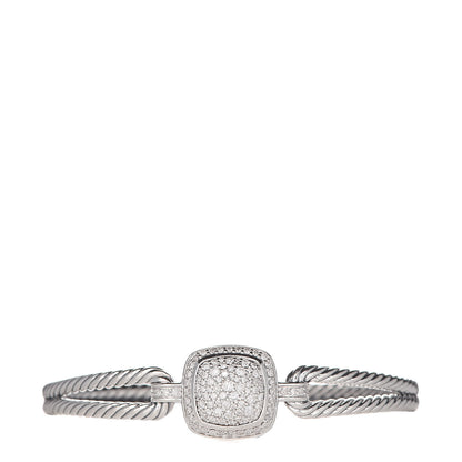 David Yurman Sterling Silver Diamond Albion Cable Bracelet 1 of 6