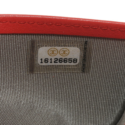 Chanel Diamond Stitched Long Flap Wallet Red 8 of 9