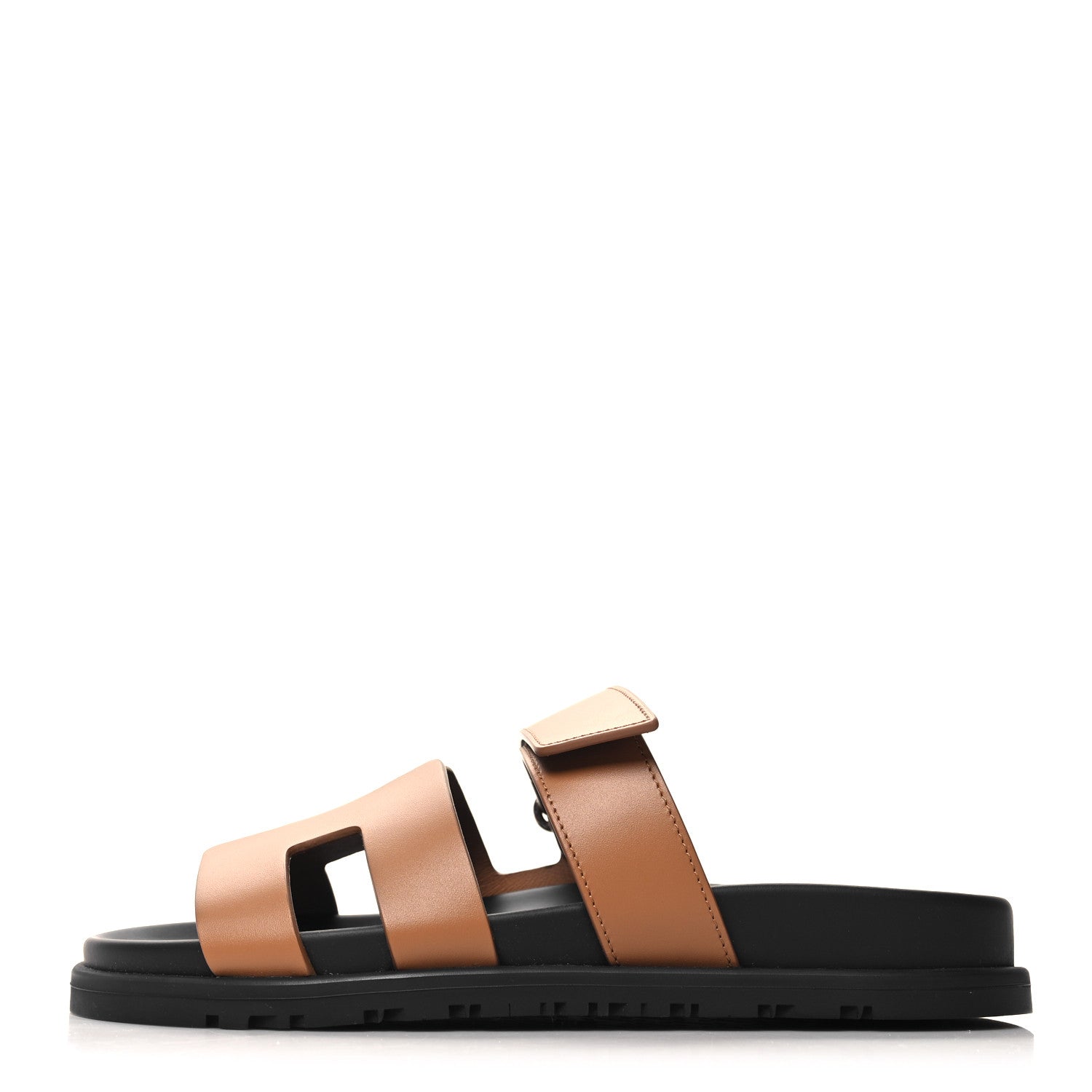 Hermes Calfskin Womens Chypre Sandals 37 Naturel 1 of 9