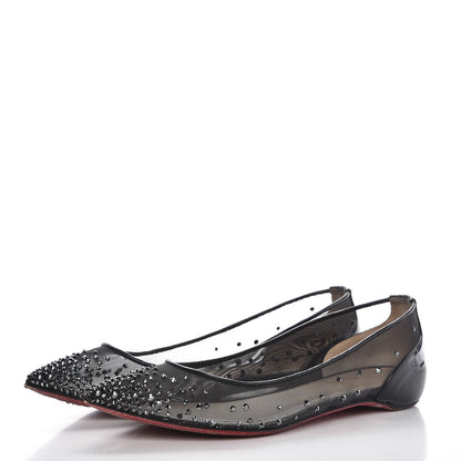 Christian Louboutin Patent Body Strass Flats 37.5 Black 3 of 11
