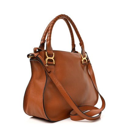 Chloe Calfskin Medium Marcie Satchel Tan 3 of 9