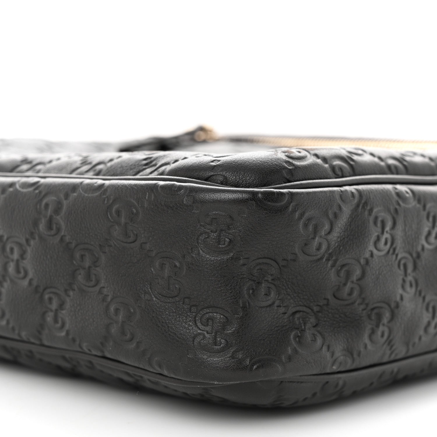 Gucci Guccissima Flat Messenger Bag Dark Brown 10 of 11