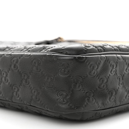 Gucci Guccissima Flat Messenger Bag Dark Brown 10 of 11