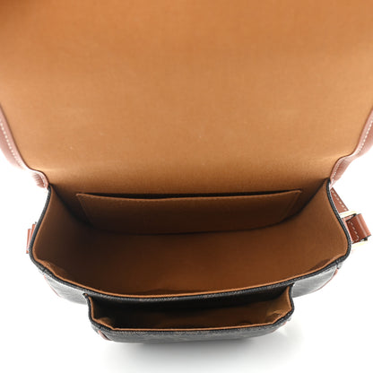 Celine Triomphe Canvas Medium Folco Bag Tan 5 of 10