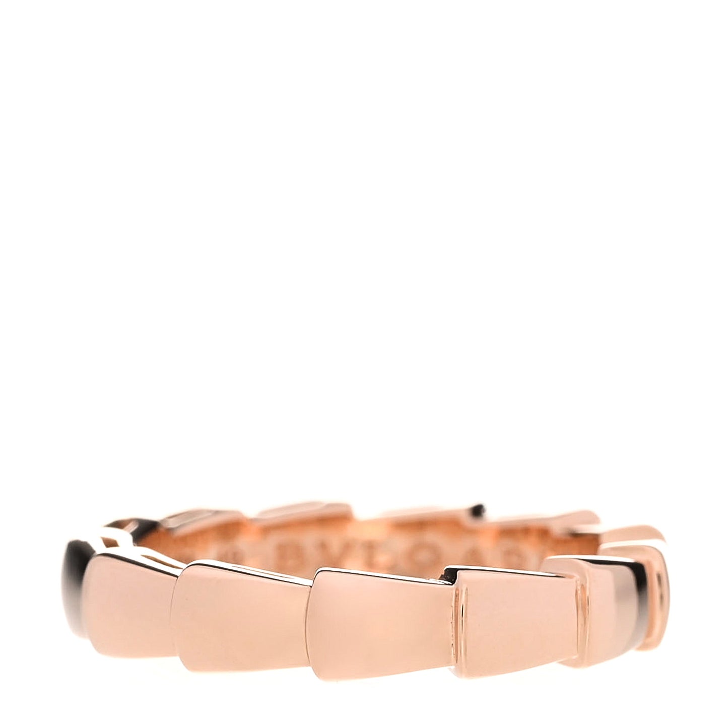 18K Rose Gold Serpenti Viper Band Ring 49 4.75