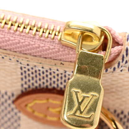 Louis Vuitton Damier Azur Neverfull MM GM Pochette Rose Ballerine 7 of 8