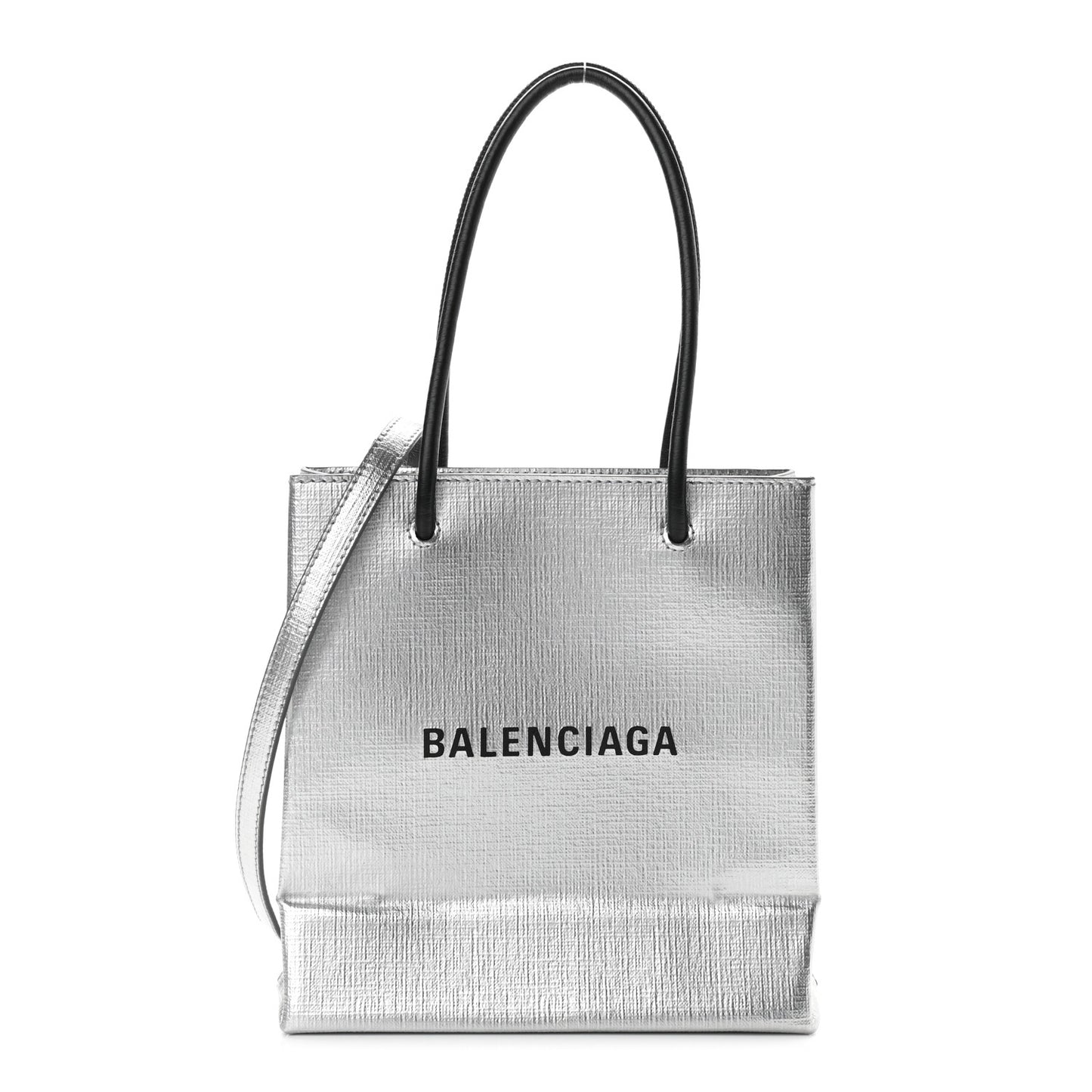 Calfskin Logo XXS Shopping Tote Gris Fossile