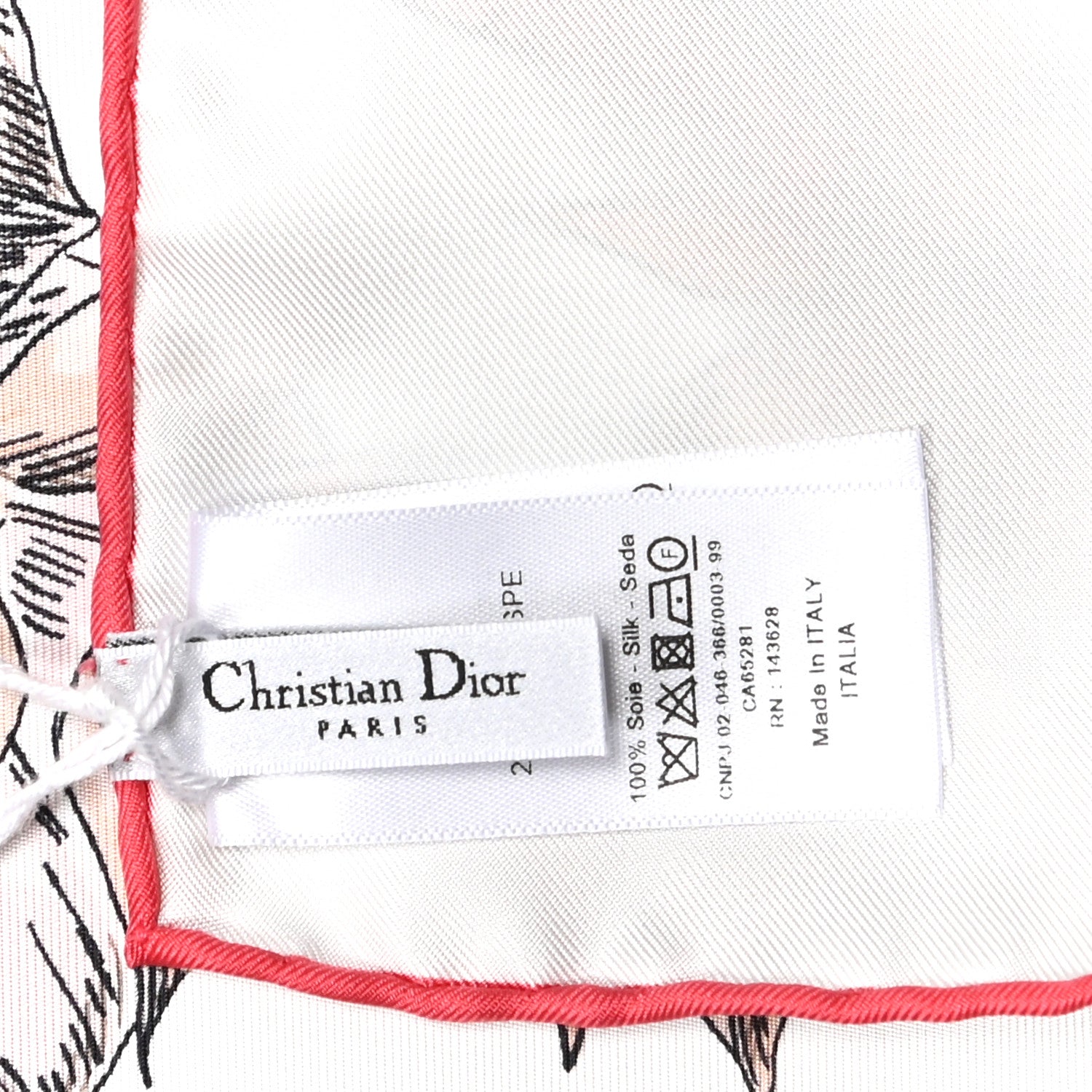 Christian Dior Silk Le Jugement Square Scarf Rose 4 of 5