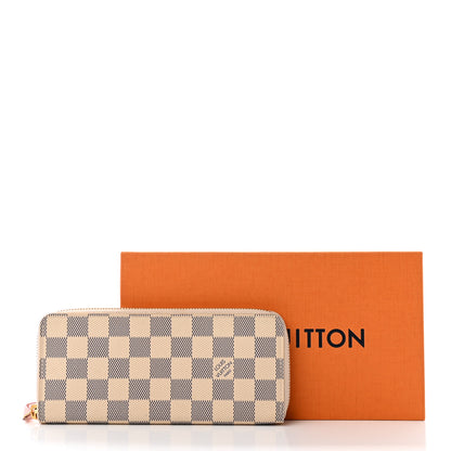 Louis Vuitton Damier Azur Clemence Wallet Rose Ballerine 7 of 7