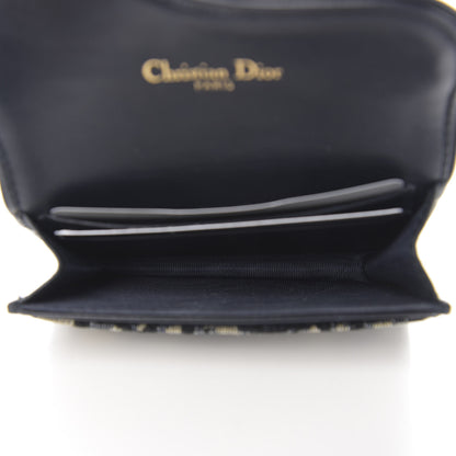 Christian Dior Oblique Saddle Card Holder Blue 5 of 7