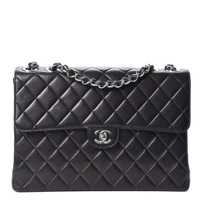 Chanel Lambskin Quilted Jumbo Single Flap Black 1 of 10