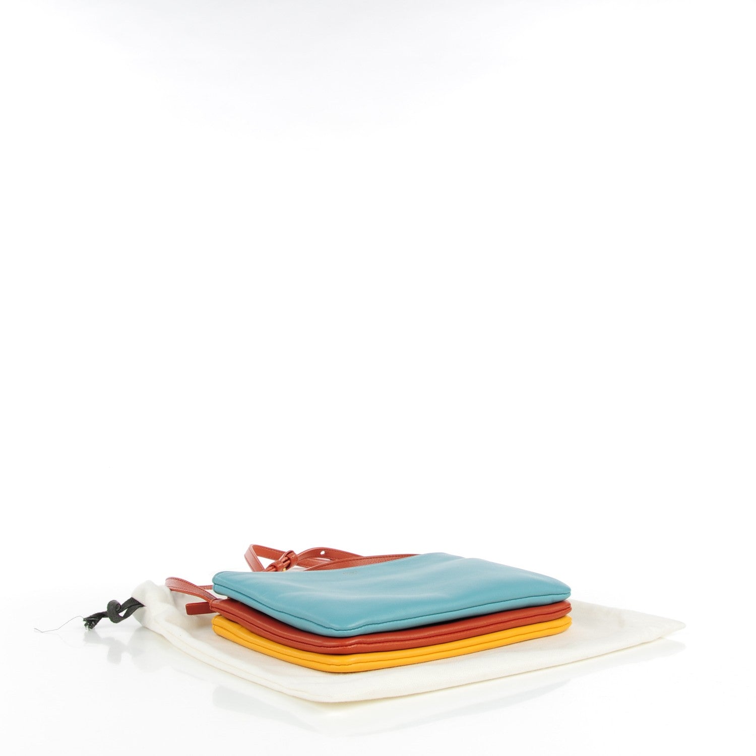 Celine Lambskin Small Multicolor Trio Crossbody Bag Antarctic 4 of 8