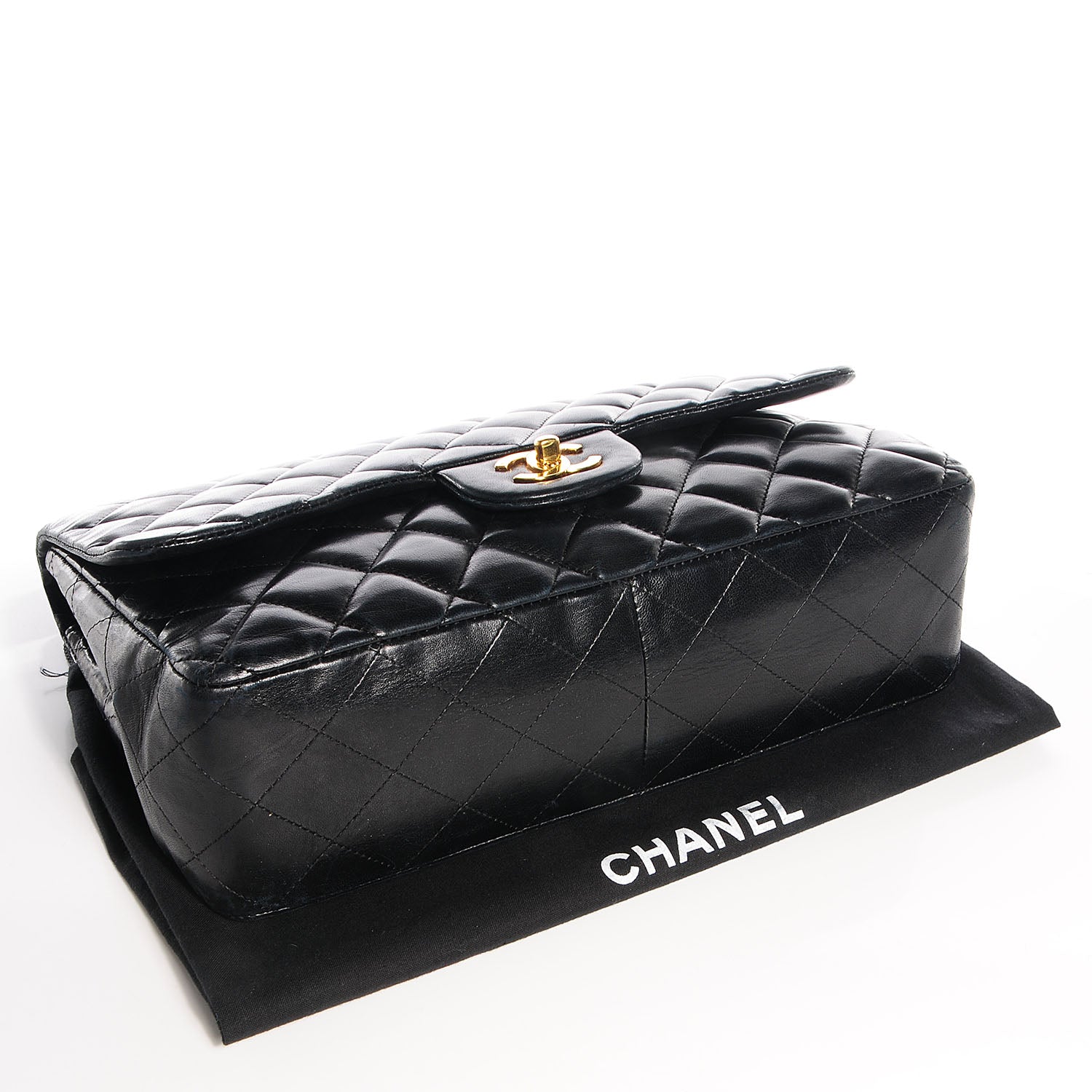 Chanel Lambskin Quilted Jumbo Single Flap Black 4 of 9