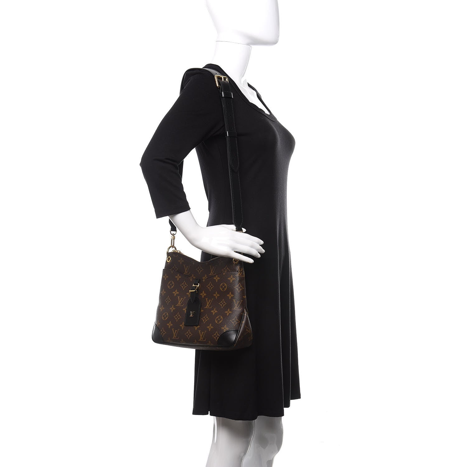 Louis Vuitton Monogram Odeon PM Black 2 of 7
