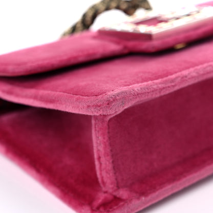 Gucci Velvet Crystal Square G Shoulder Bag Light Raspberry Rose 9 of 16
