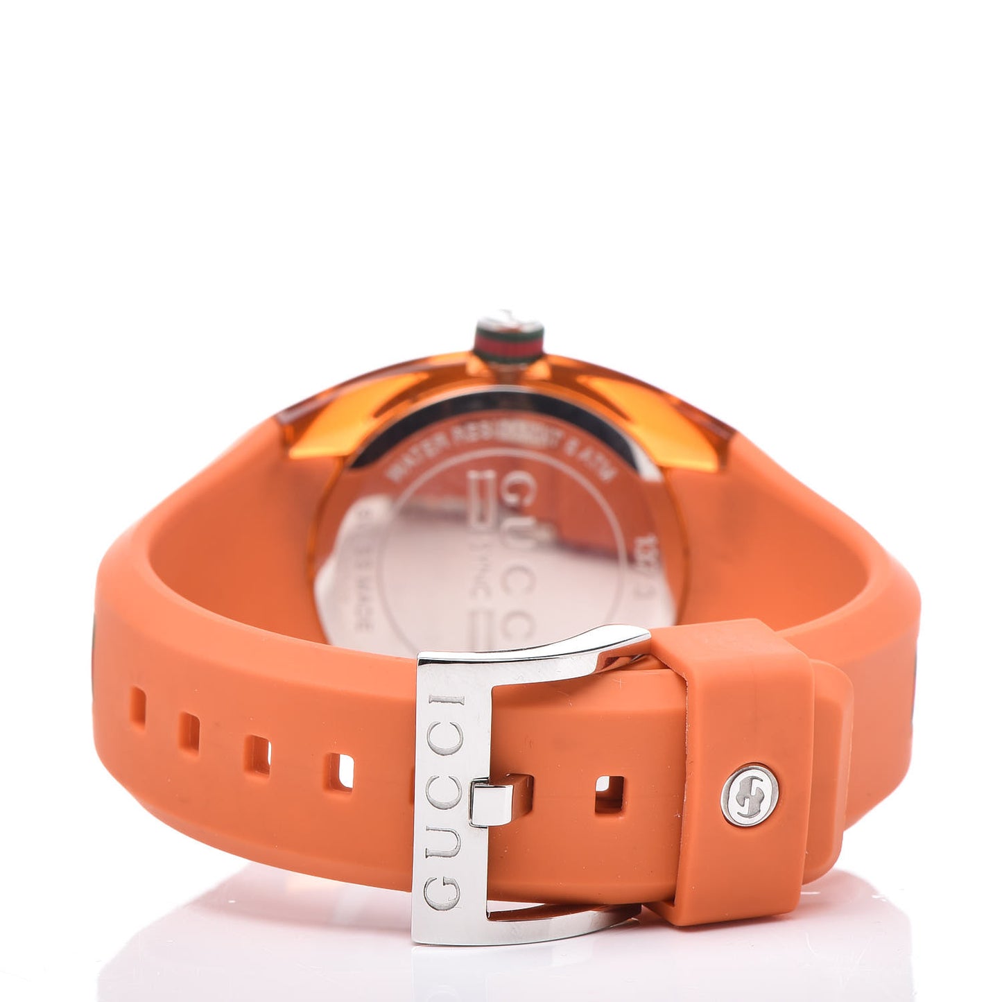 Stainless Steel Rubber 46mm Sync Web Quartz Watch Orange